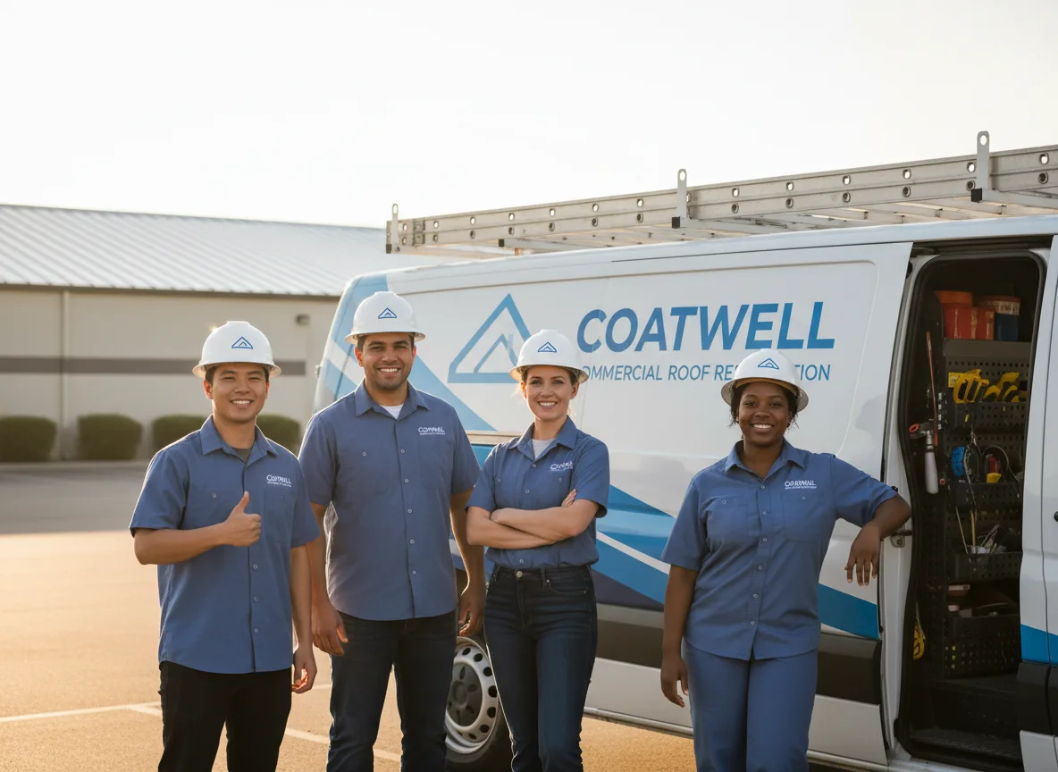 Commercial roof coating company in Blue, AZ