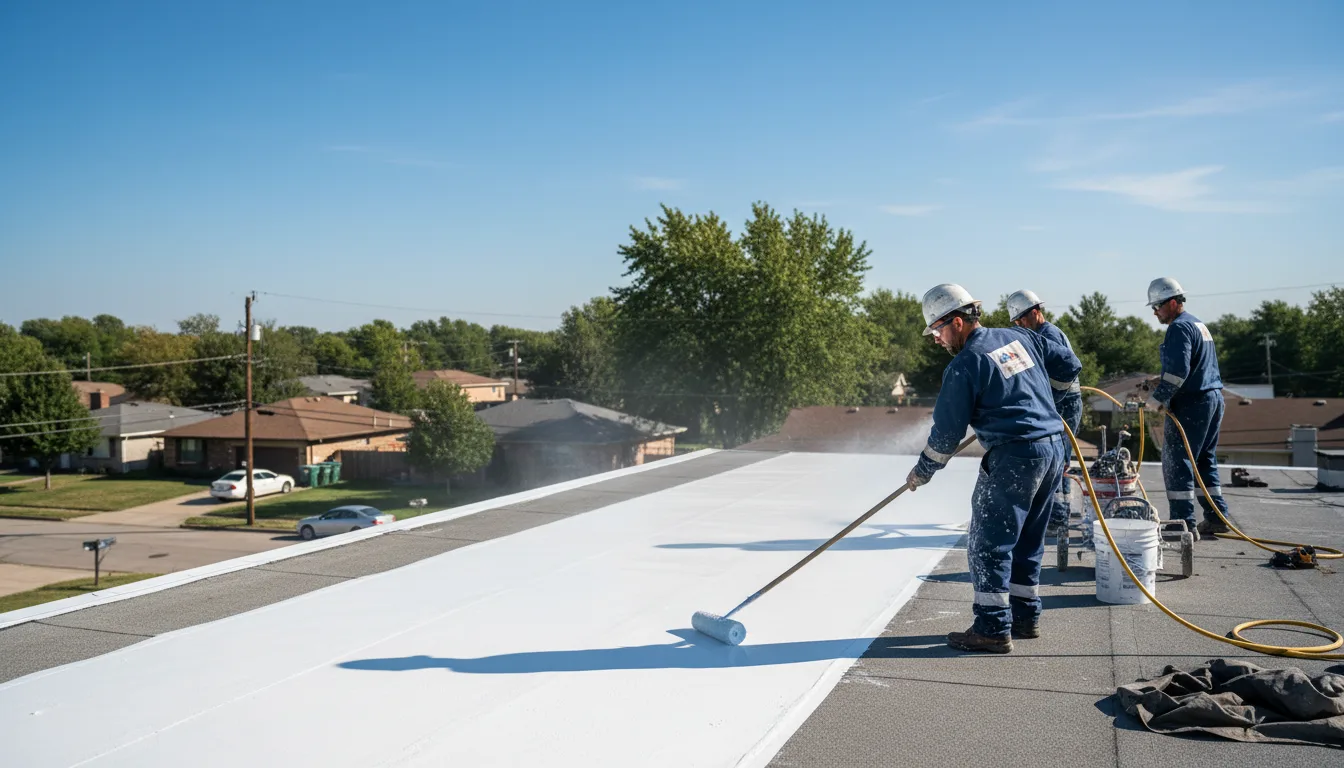 Commercial roof coating in Blue, AZ near me